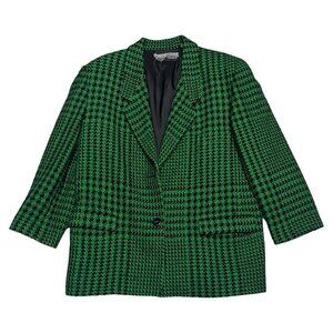 Vintage 90s Ellen Tracy Luxury Designer Retro Wool Cashmere Blazer Jacket Large